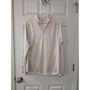 Adidas, Women's XL Aeroready Long Sleeve Performance Quarter Zip, Patterned